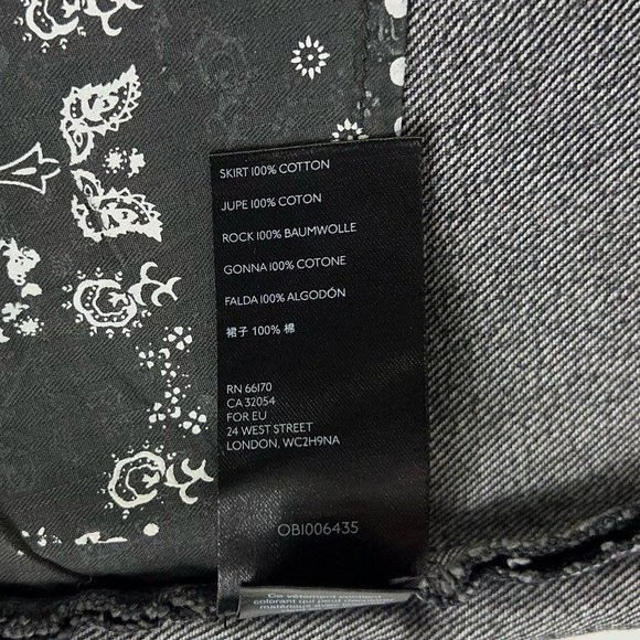 We The Free People Womens Bailey Mini Skirt Black Pockets Frayed Denim 24 New - Picture 9 of 12